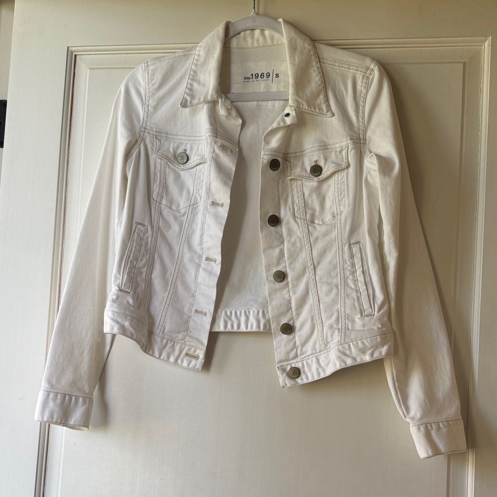 GAP Vintage White Denim Jacket